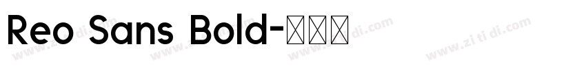 Reo Sans Bold字体转换